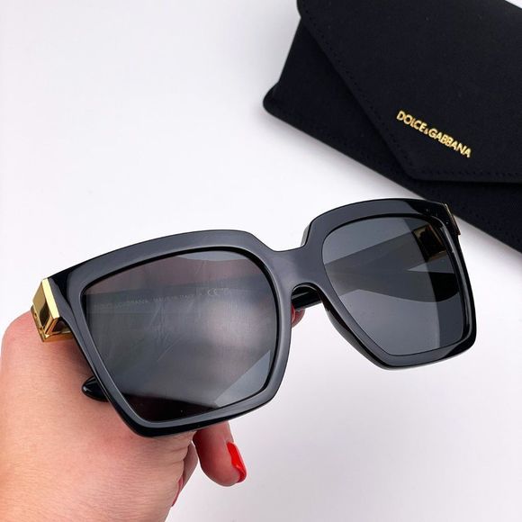 D&G DG6165  501/87 Sunglasses Black Gray Square Women main image 7